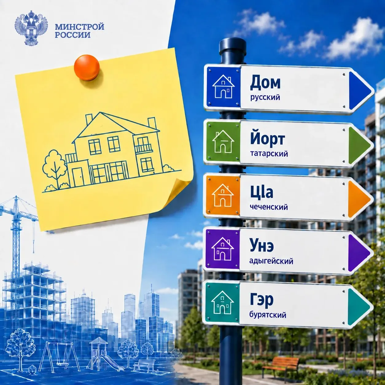 🏠  Дом, школа, парк, город. На разных языках эти слова звучат по-разному, но смысл ост...