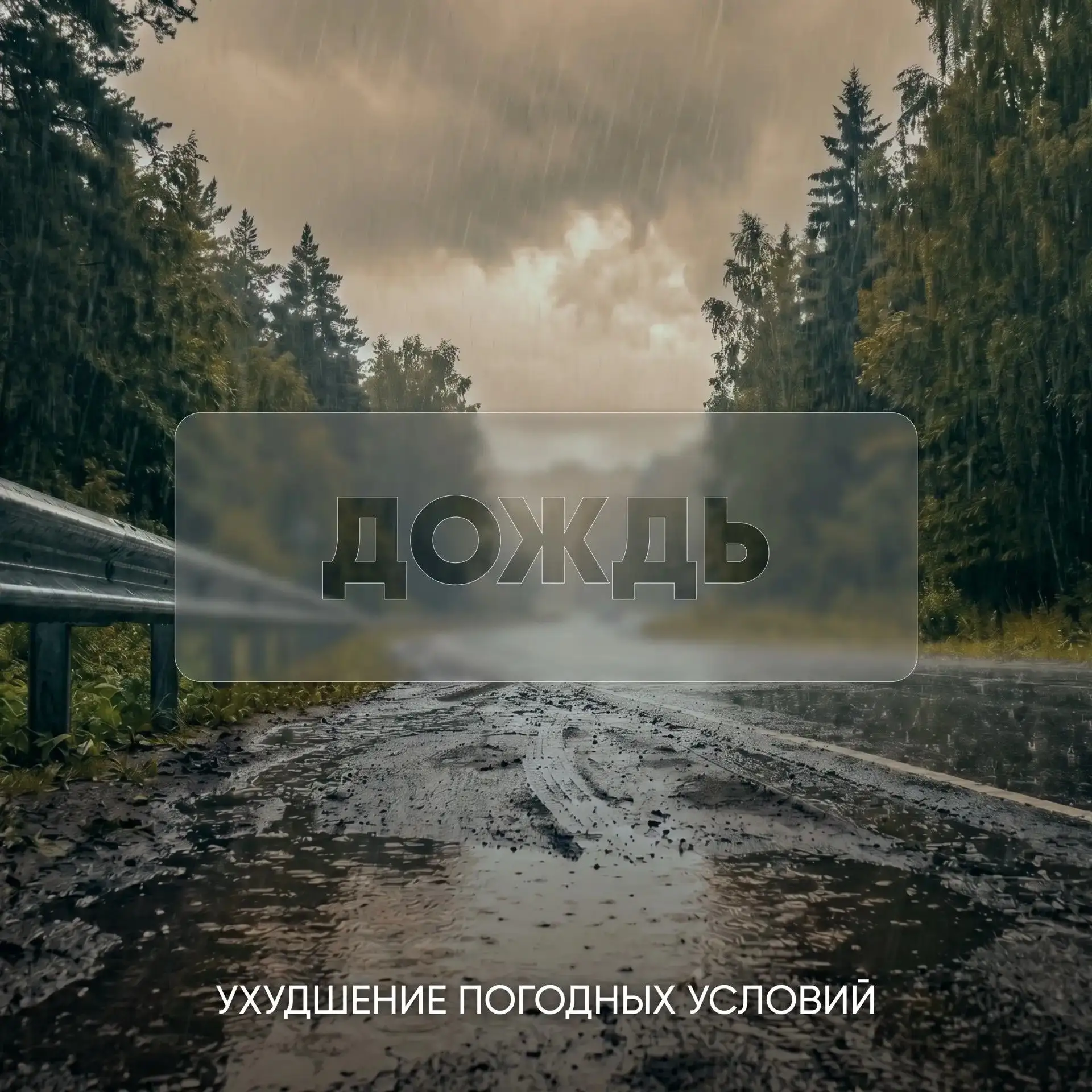 Непогода за окном — будь аккуратен за рулем!

⛈️ Друзья, к нам приближаются ливни, грозы, шквалистый