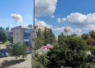 ⚡️🎥 Дым поднимается после прилёта в Славянске.