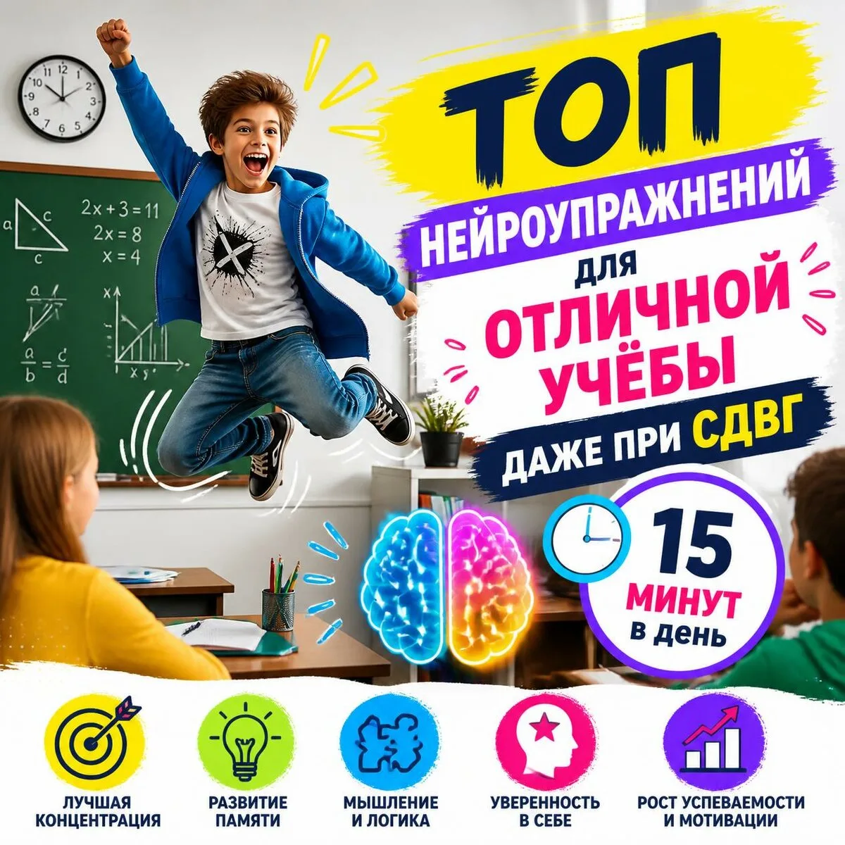 ТОП-нейроупражнения для ребенка с СДВГ. Онлайн-марафон
