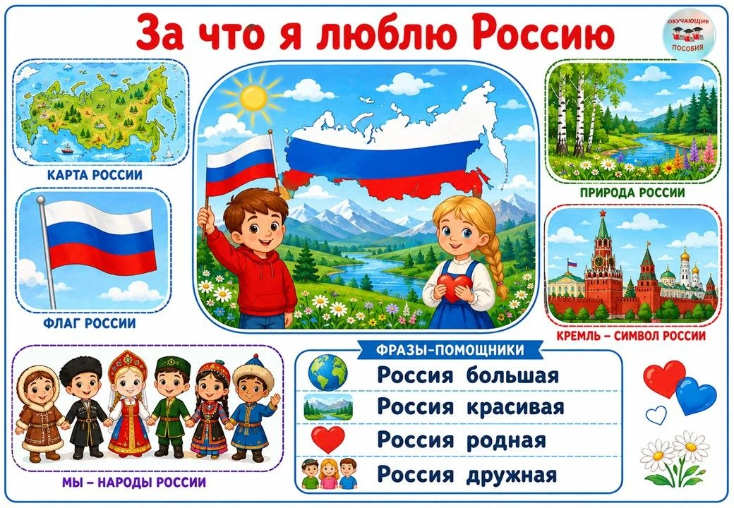 ПОГОВОРИМ О РОДИНЕ С ДЕТЬМИ 💙

Сегодня предлагаем речевую карточку, которая поможет детям выразить 