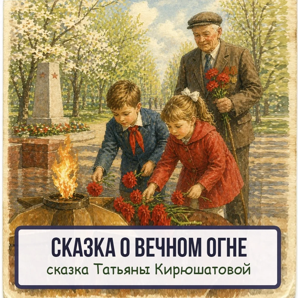 В одном городе, в центре красивого парка, в большой каменной звезде загорелся Огонь.