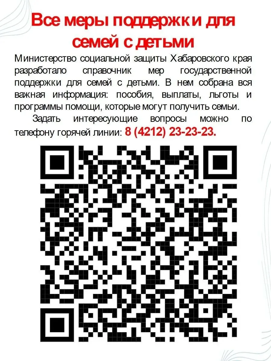По поручению Губернатора Хабаровского края Дмитрия Демешина в регионе разработан справо...