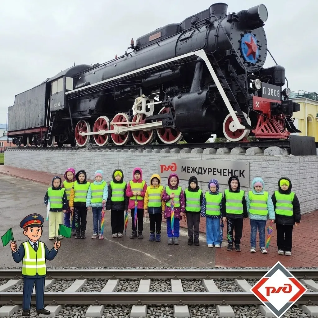 🚉 Важная и познавательная прогулка группы "Ромашка"
