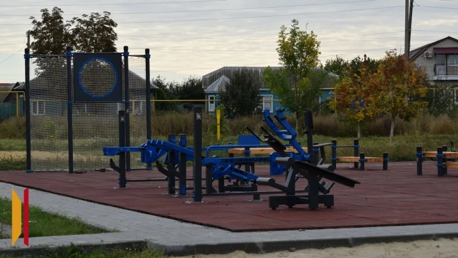 В Грибановке установили новую спортивную площадку на стадионе