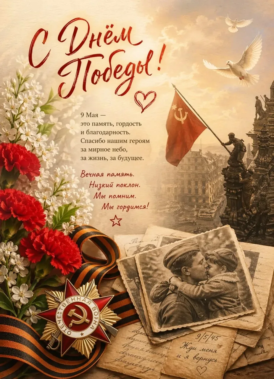 С ДНЁМ ВЕЛИКОЙ ПОБЕДЫ! 🎗️🇷🇺
