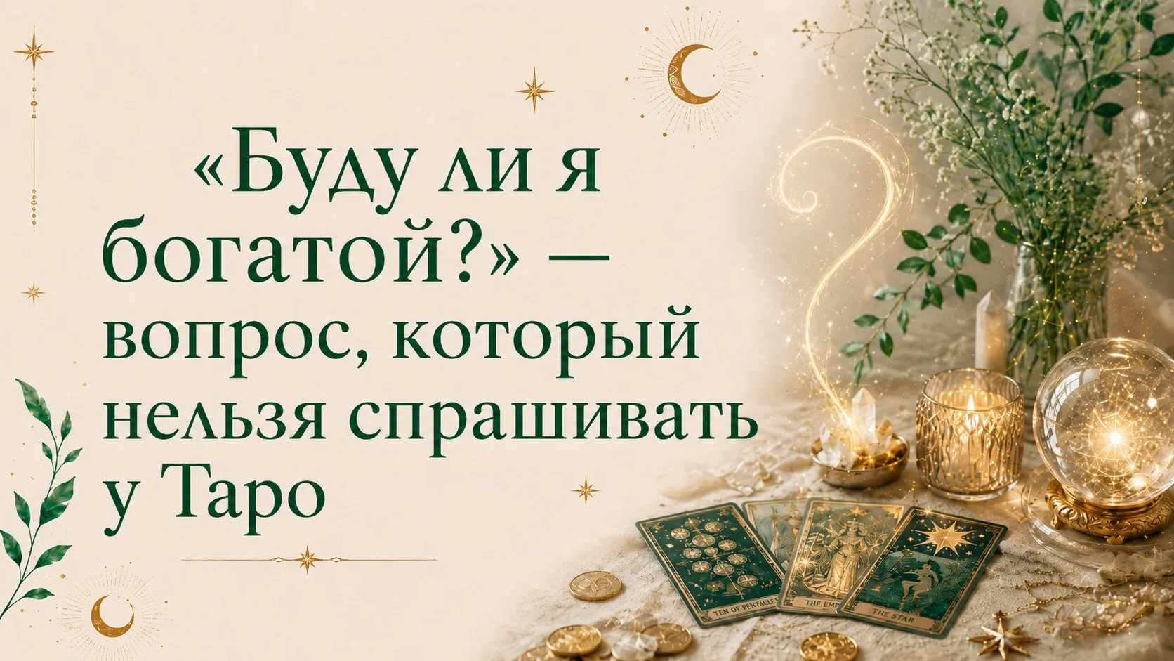 «Буду ли я богатой?» — вопрос, который нельзя спрашивать у Таро