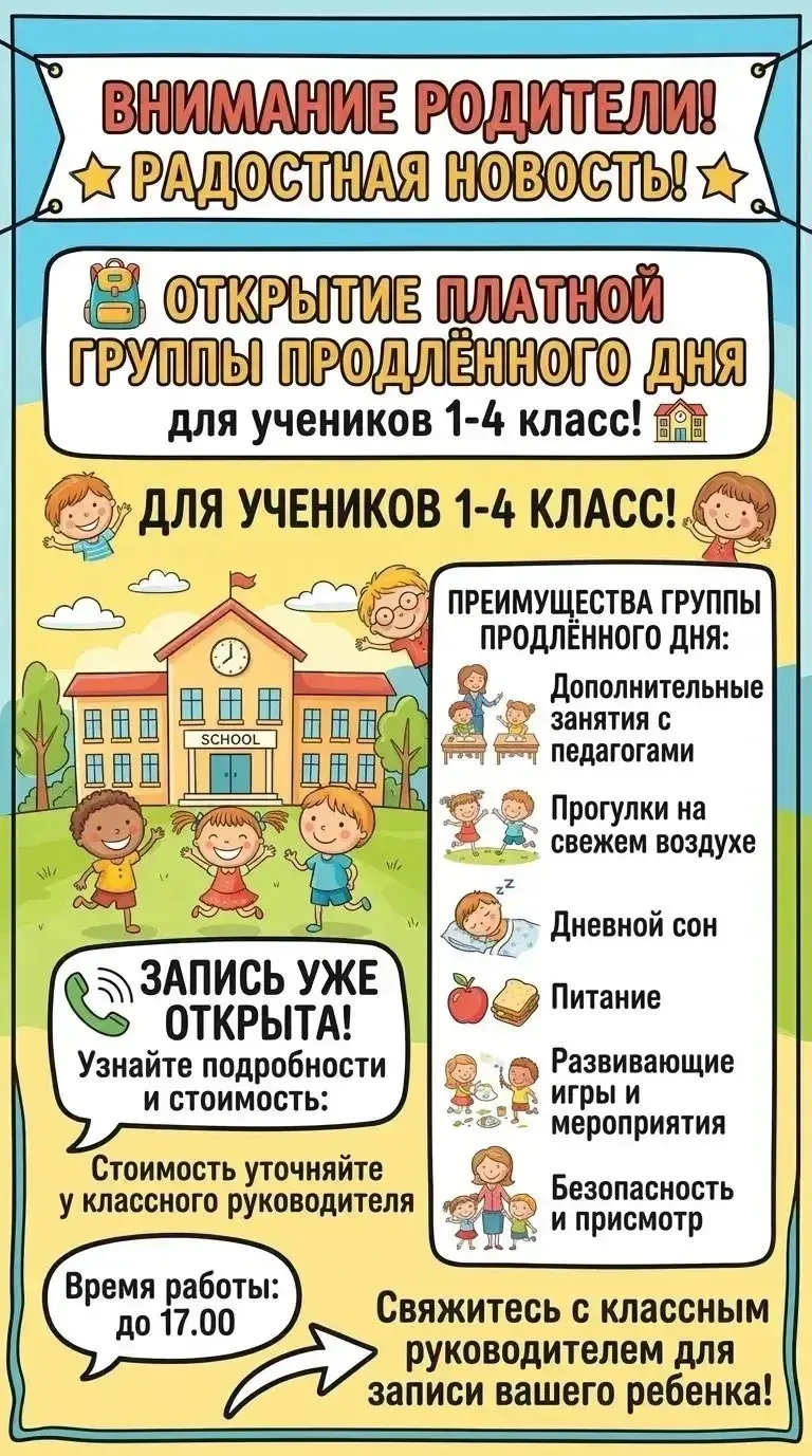 📢 Внимание, родители!