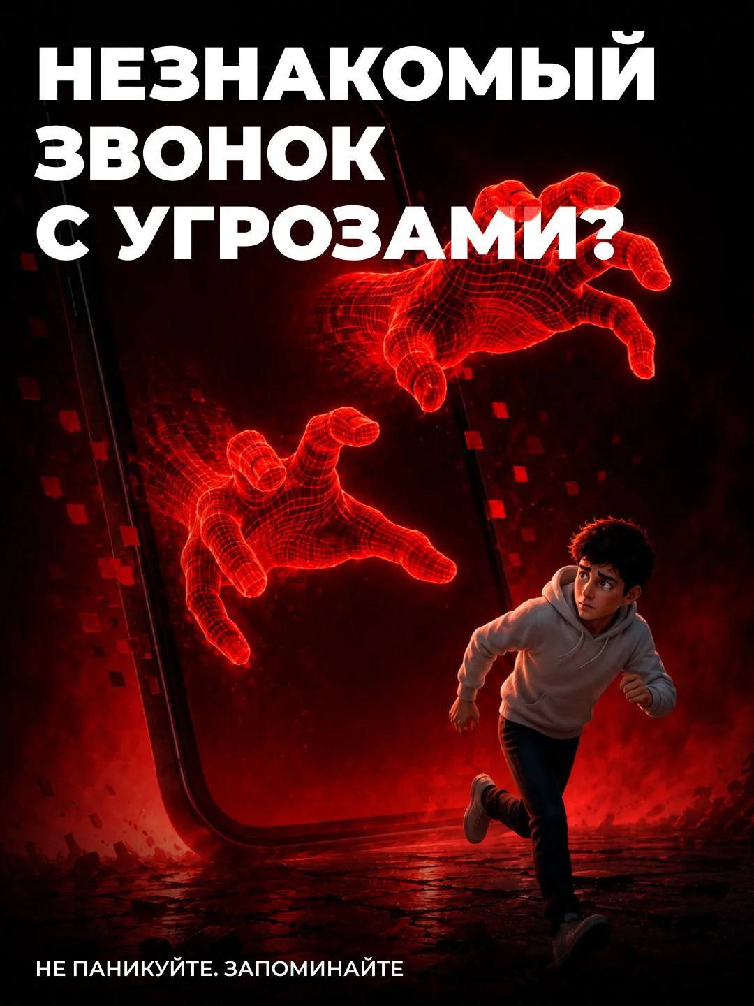 📞  Звонит неизвестный человек и сообщает о минировании, требует что-то сделать или начинает угрожат