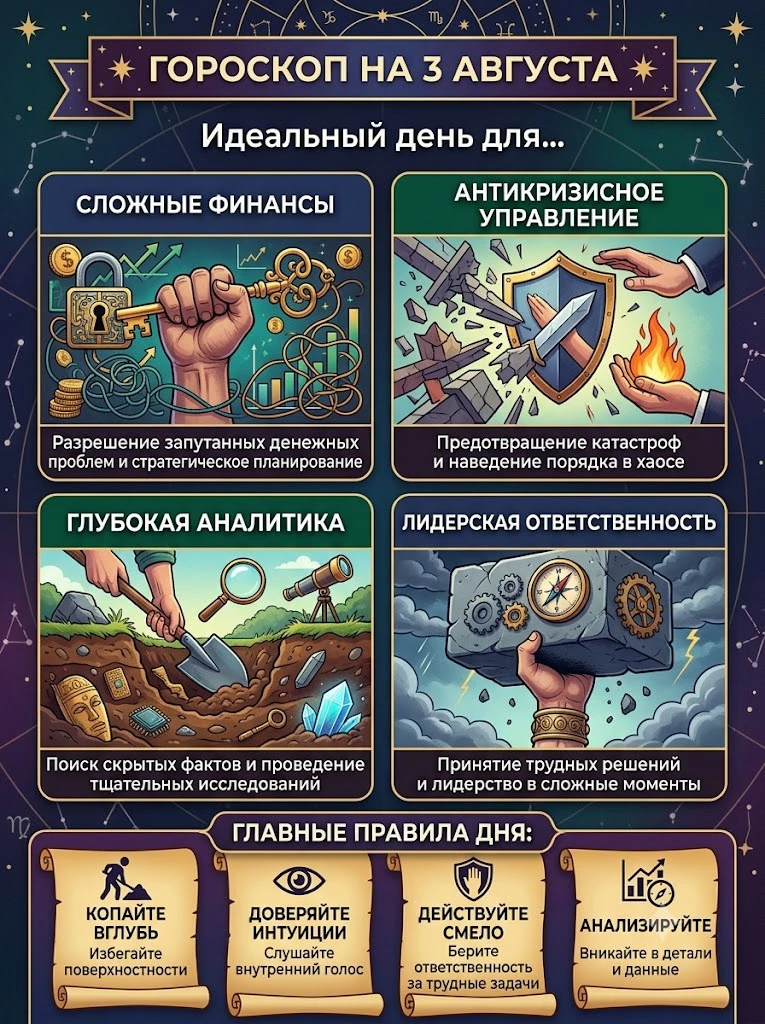 🌟 ГОРОСКОП НА 3 АВГУСТА 🌟