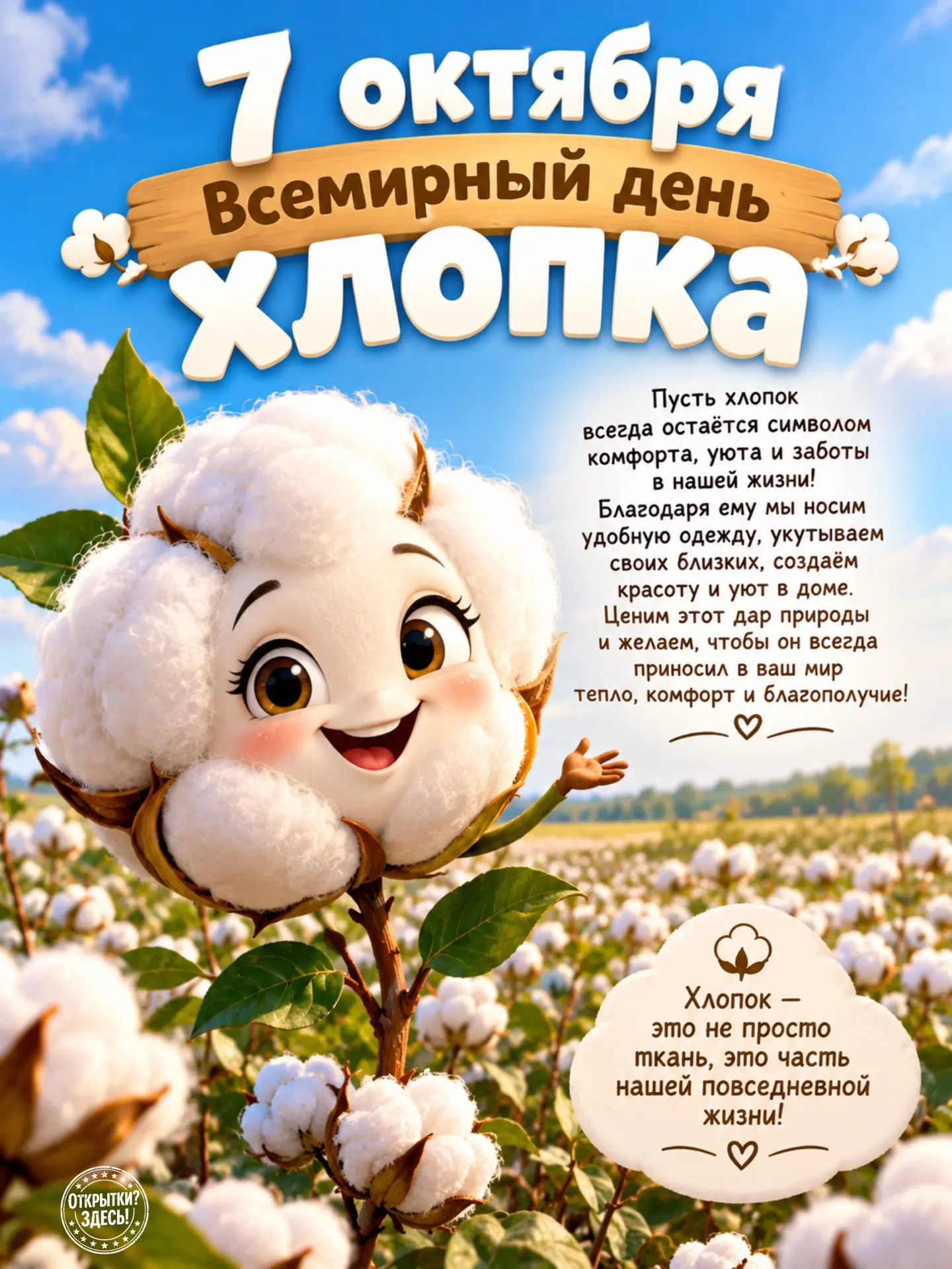 7 октября – Всемирный день хлопка