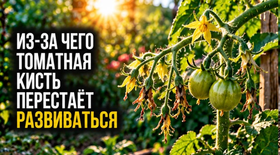 Из-за чего томатная кисть перестаёт развиваться