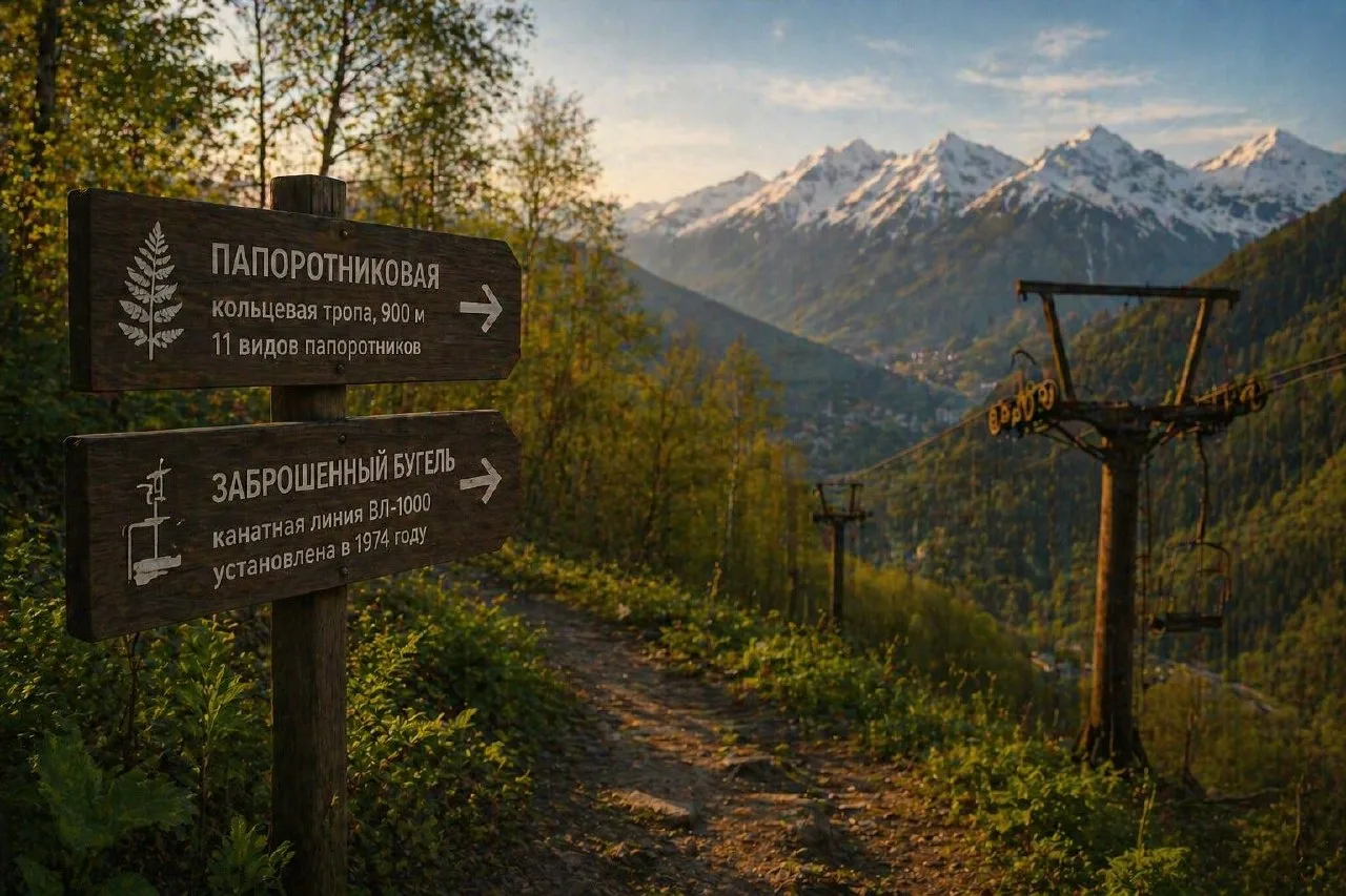 🌿 В Красной Поляне стартовал сезон экотроп  Первые маршруты уже открыты — в горах постепенно запуска