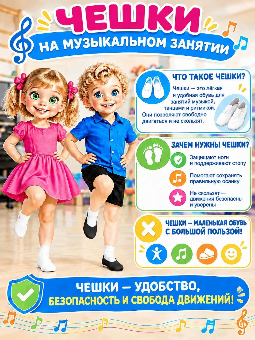 🎵 Зачем детям нужны чешки на музыкальных занятиях?