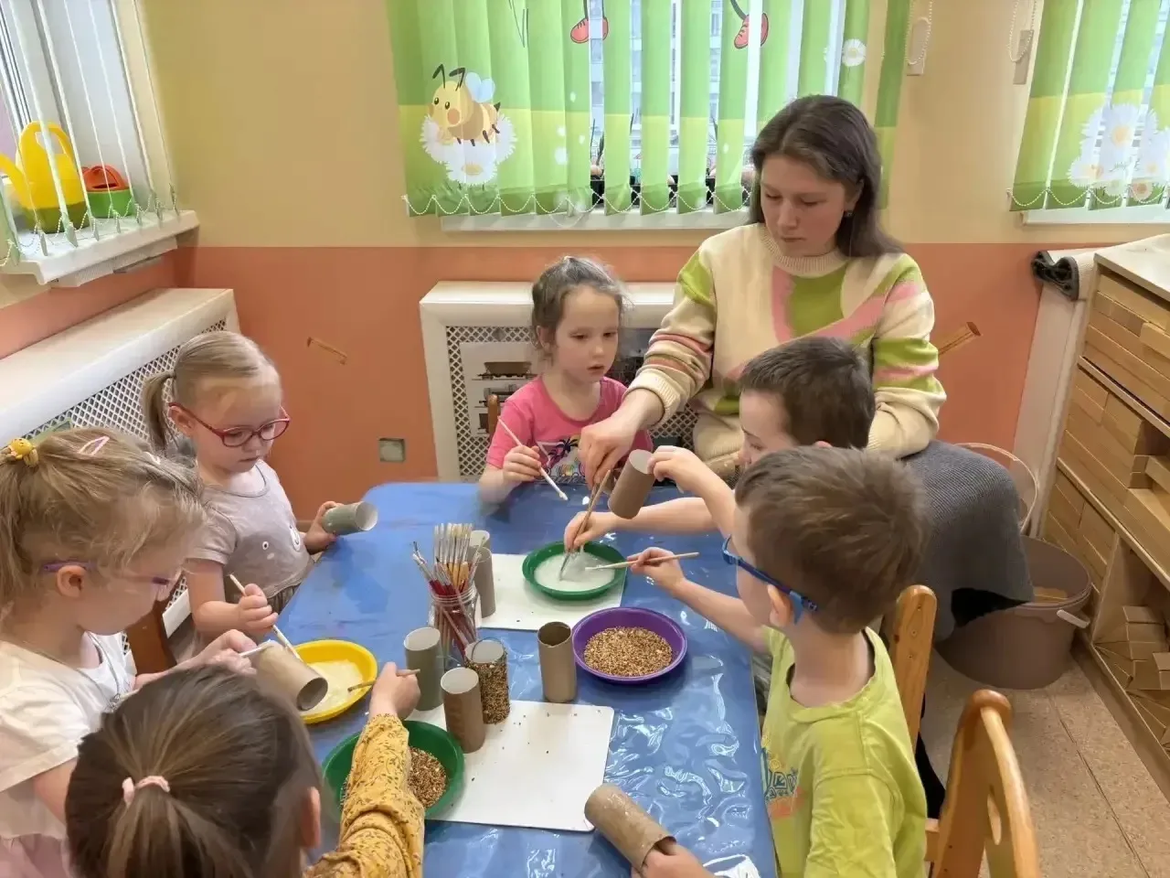🌻В средней группе 21 «Пчёлка» 🐝прошел мастер‑класс для родителей воспитанников.  🌻Цель мероприятия —