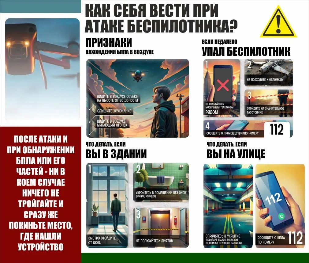 Алгоритм действий при обнаружении беспилотных летательных аппаратов (БПЛА), представляю...