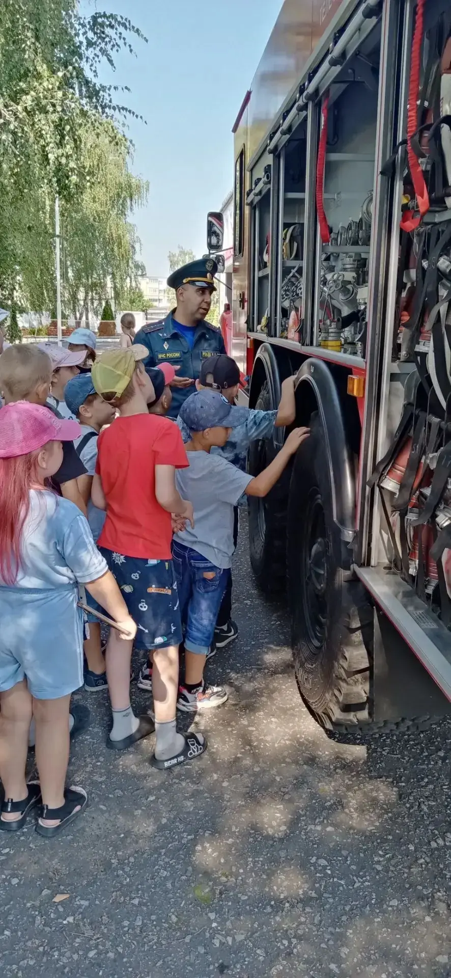 6 августа в школьном лагере «Радуга» прошли занятия по пожарной безопасности 🚒