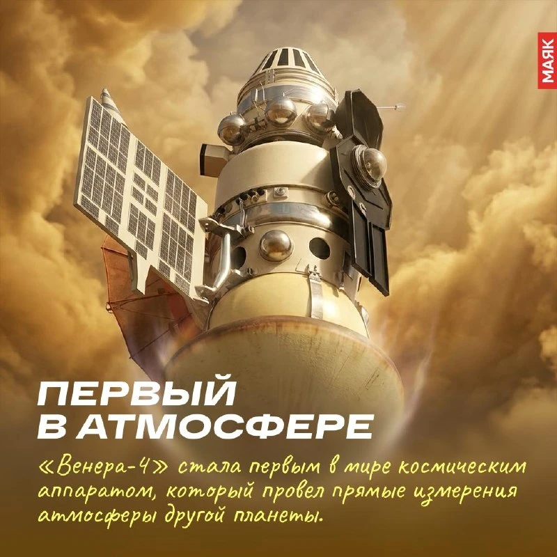 🚀 12 июня 1967 года стартовала миссия "Венера-4" — одна из самых выдающихся страниц в истории миров