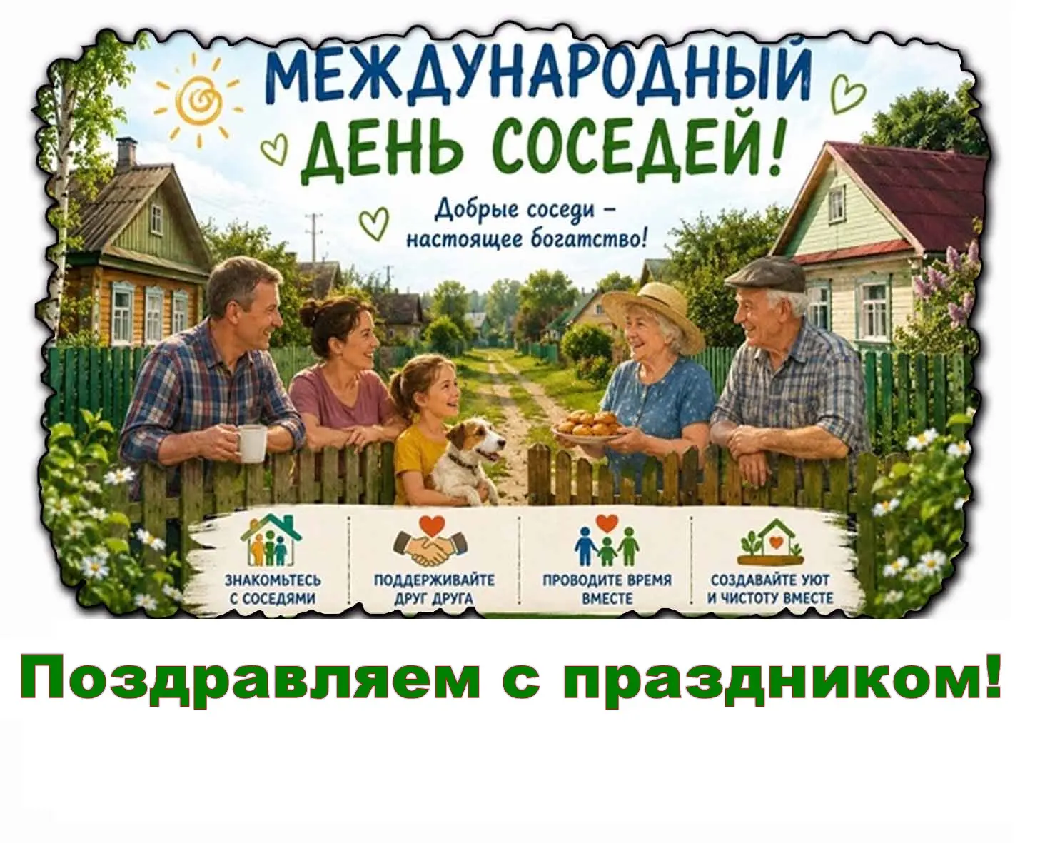 🤝 29 мая по всей стране проходит XII Всероссийская акция «Международный день соседей» 🎉.
