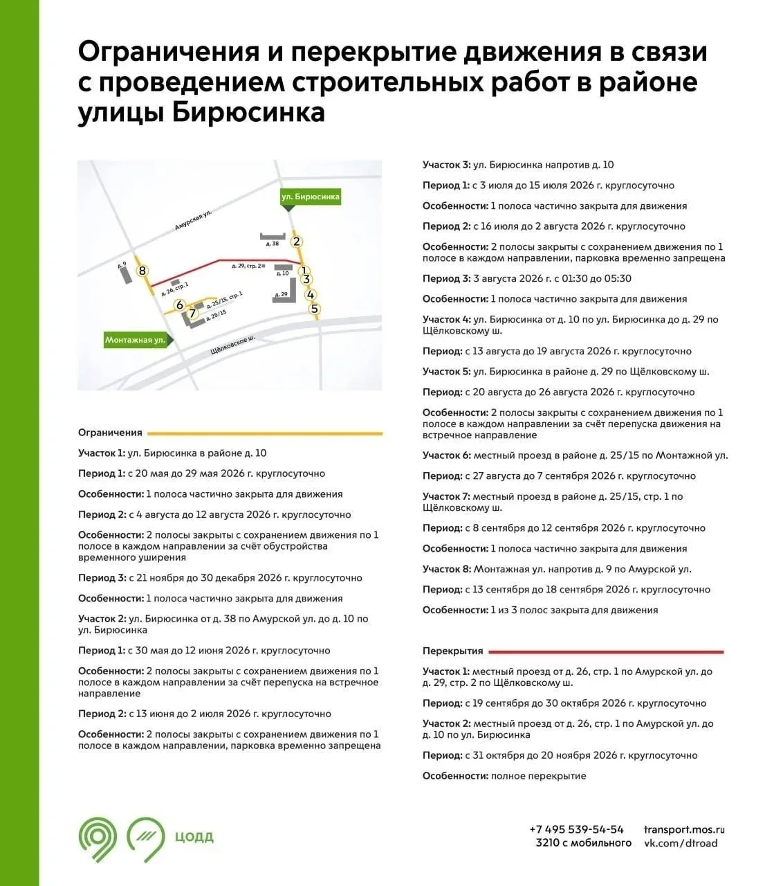 Внимание, изменения в транспортной инфраструктуре Гольяново!