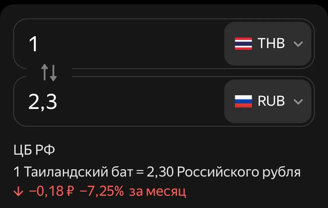 🇹🇭 Сейчас в Таиланде реально один из самых выгодных курсов за последний год 💹

Если планируете по