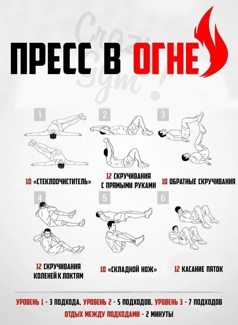 Тренировка пресса в домашних условиях
