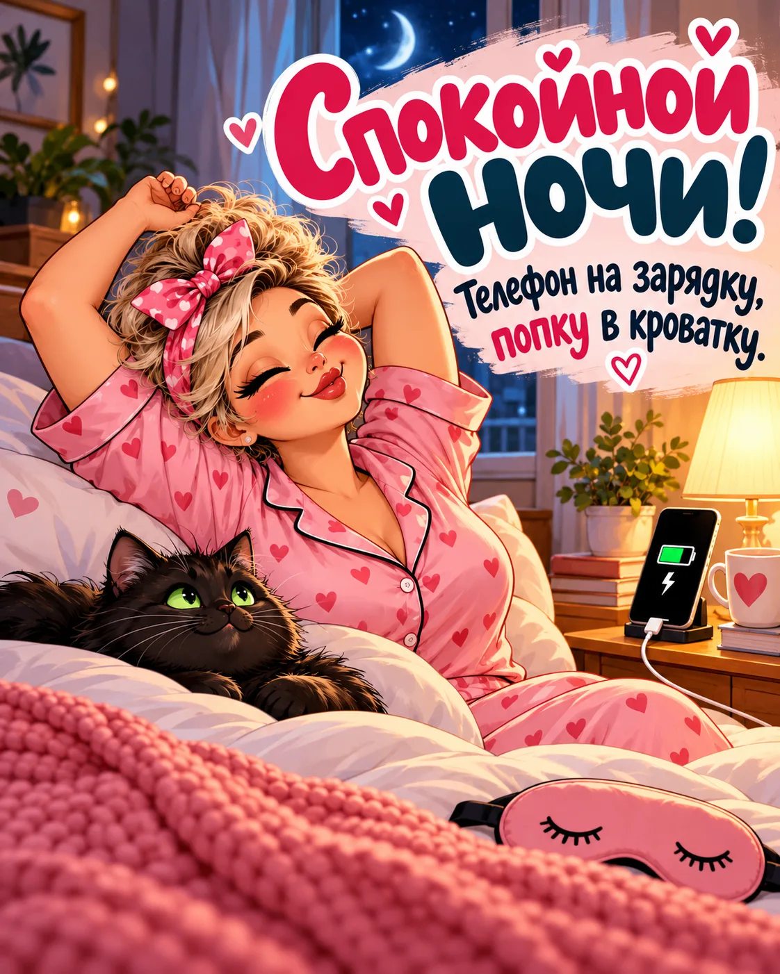 На сегодня всё 😄 Телефон пусть набирается сил от зарядки, а мы — от подушки и одеяла.
