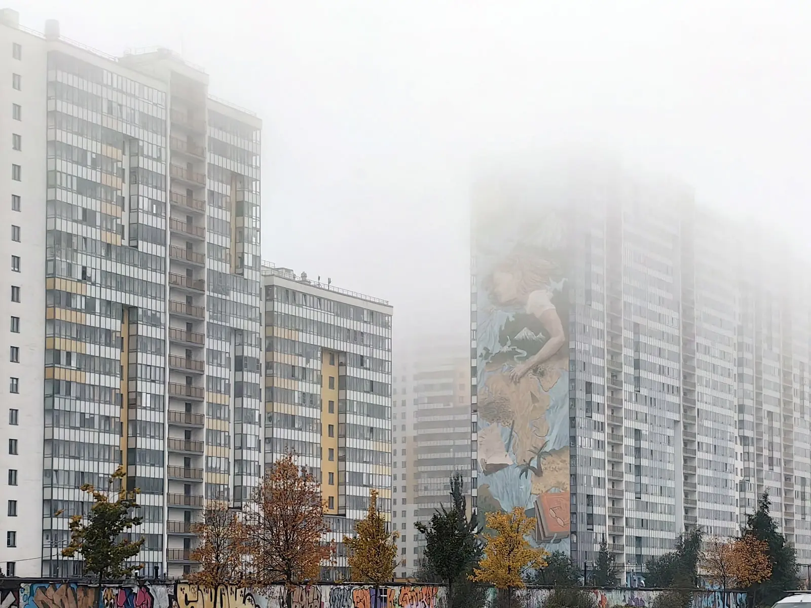 🍂🌫🍁 Осень из окна машины.