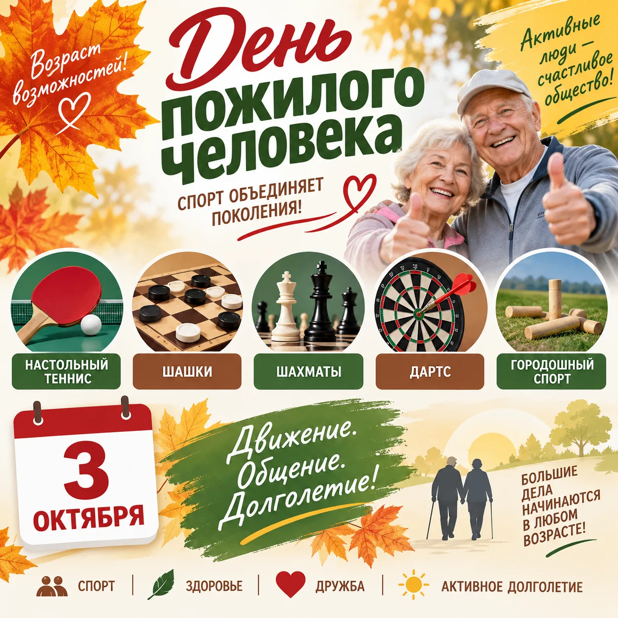 Внимание ❗️Анонс ❗️Приглашаем всех желающих (мужчины 60+, женщины 55+) принять участие ...