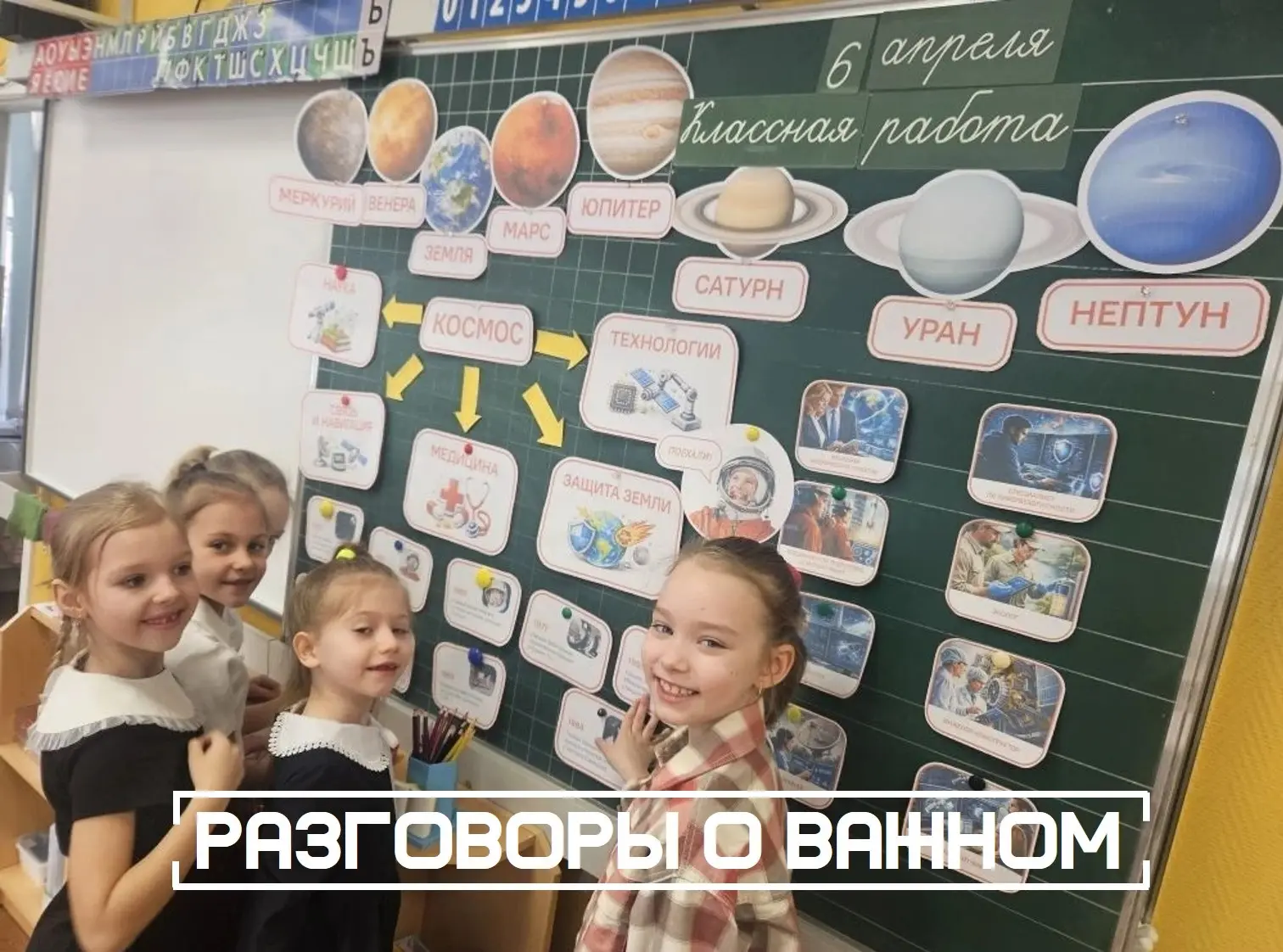 Утро понедельника в гимназии: традиции, важные темы и космос!✨  Сегодня после каникул учебная неделя