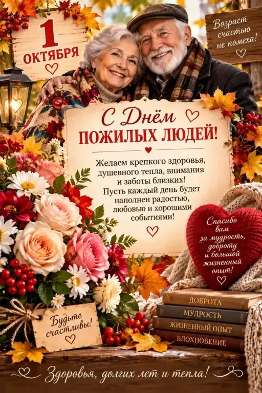 Поздравляем вас с Международным днём пожилого человека!
