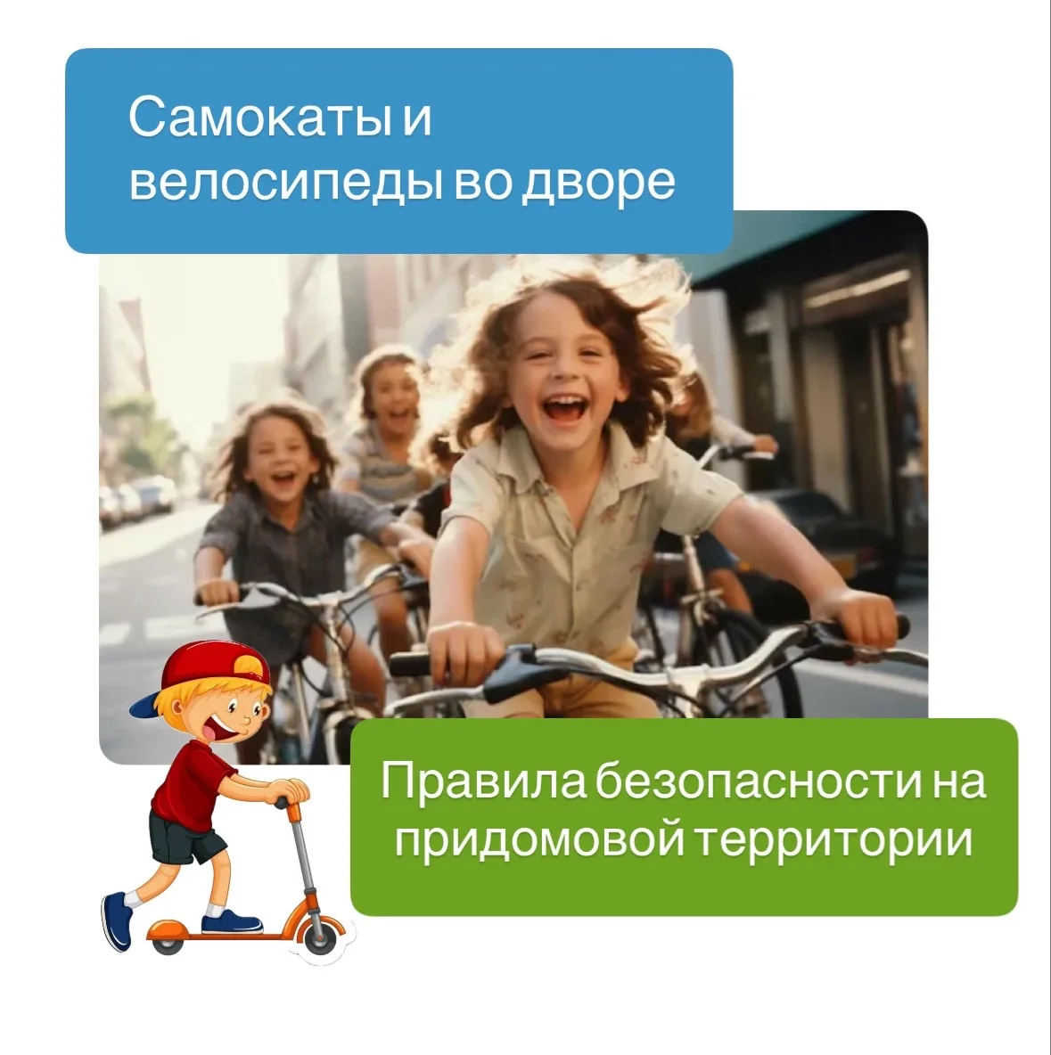 🛴 🚴
Чтобы придомовая территория оставалась комфортной для всех, давайте вспомним базовые правила д