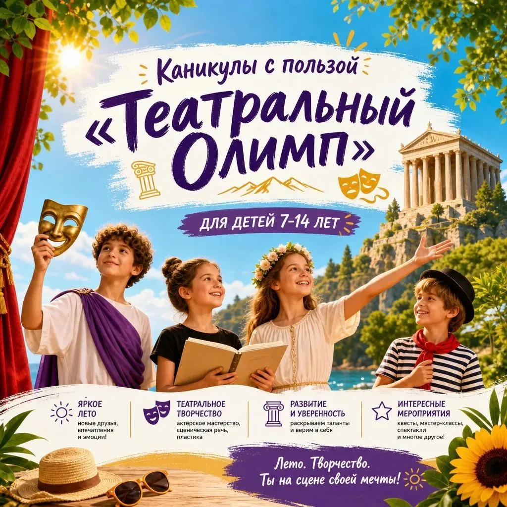Каникулы с пользой в театральной студии!