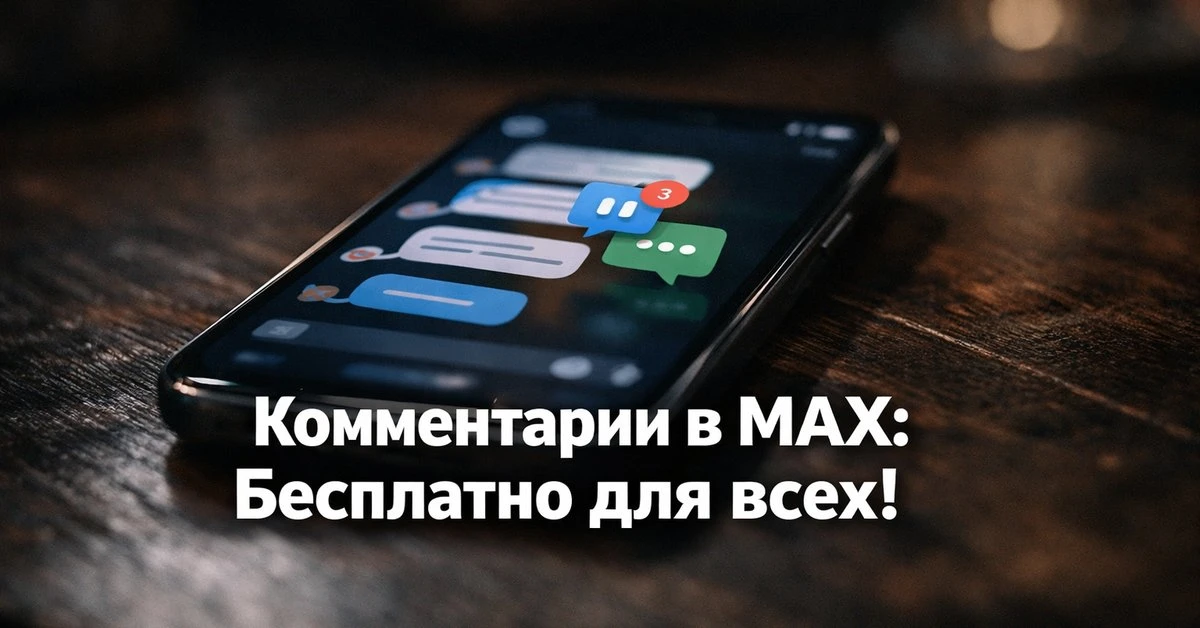 💬 Комментарии в MAX каналах — бесплатно для всех!  Ваши подписчики теперь могут обсуждать посты прям