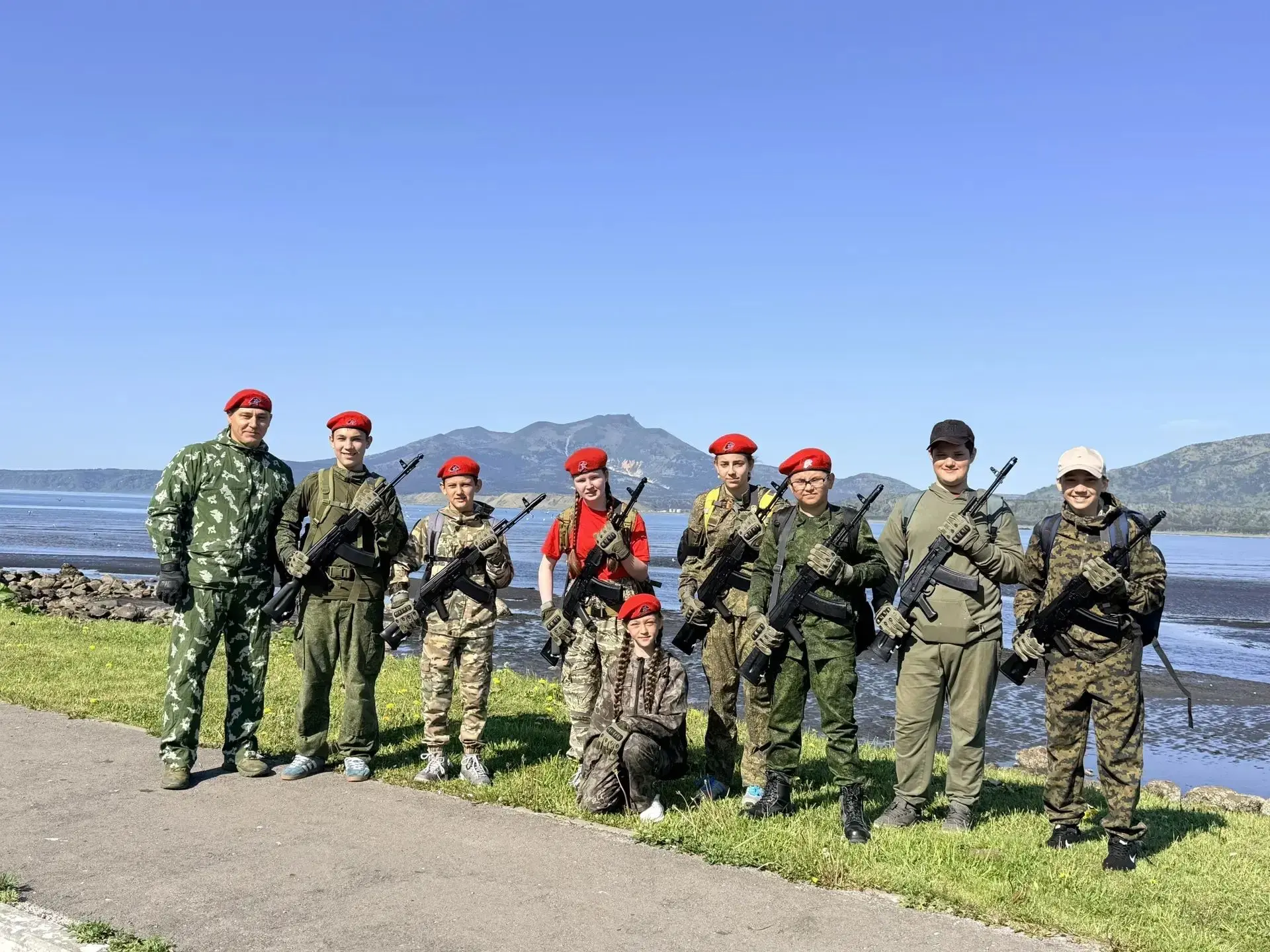 Состоялся очередной марш-бросок кунаширского юнармейского отряда под руководством Алексея Александро