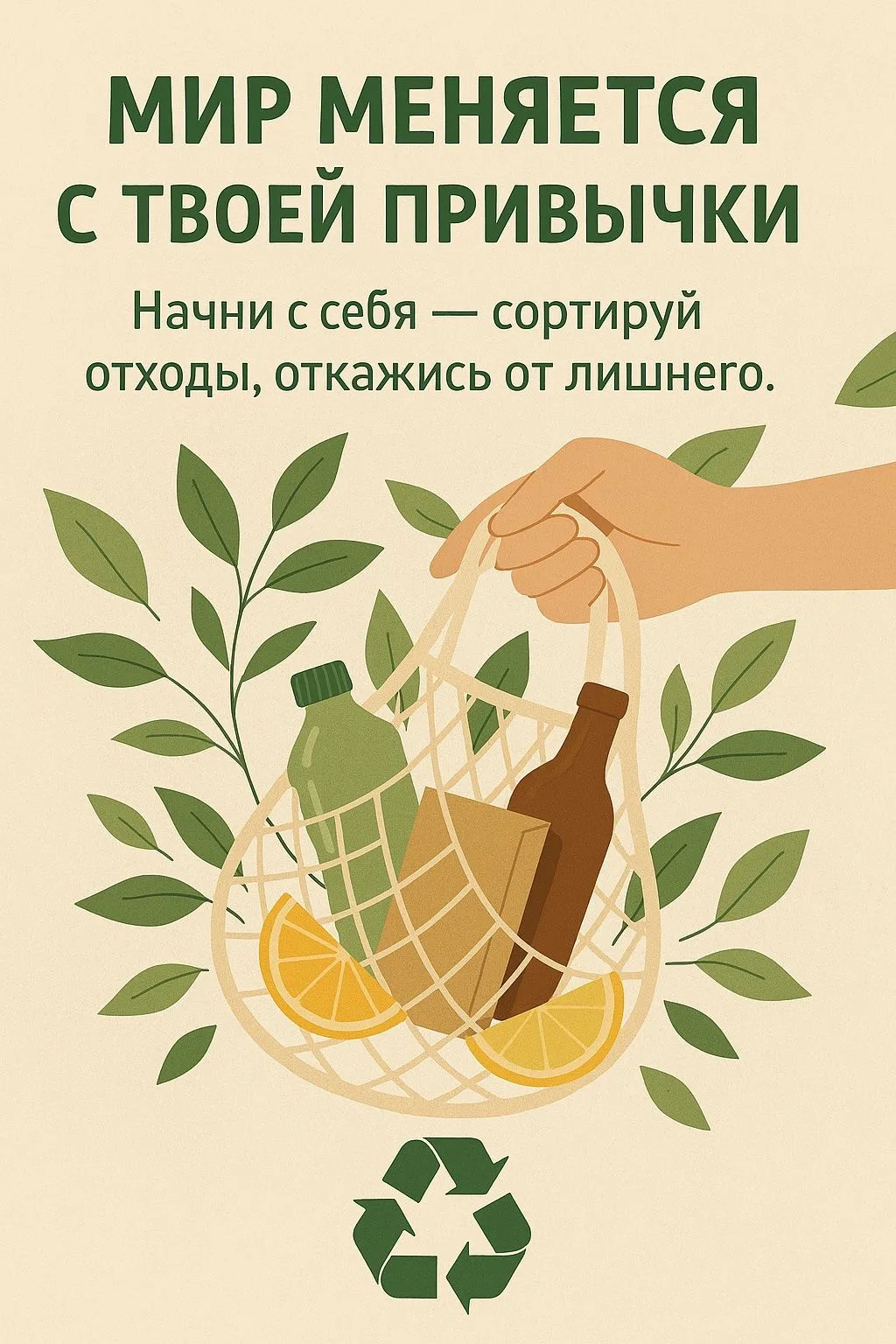 🌍 Мир меняется с твоей привычки

Мы привыкли думать, что экология — про большие заводы и глобальные