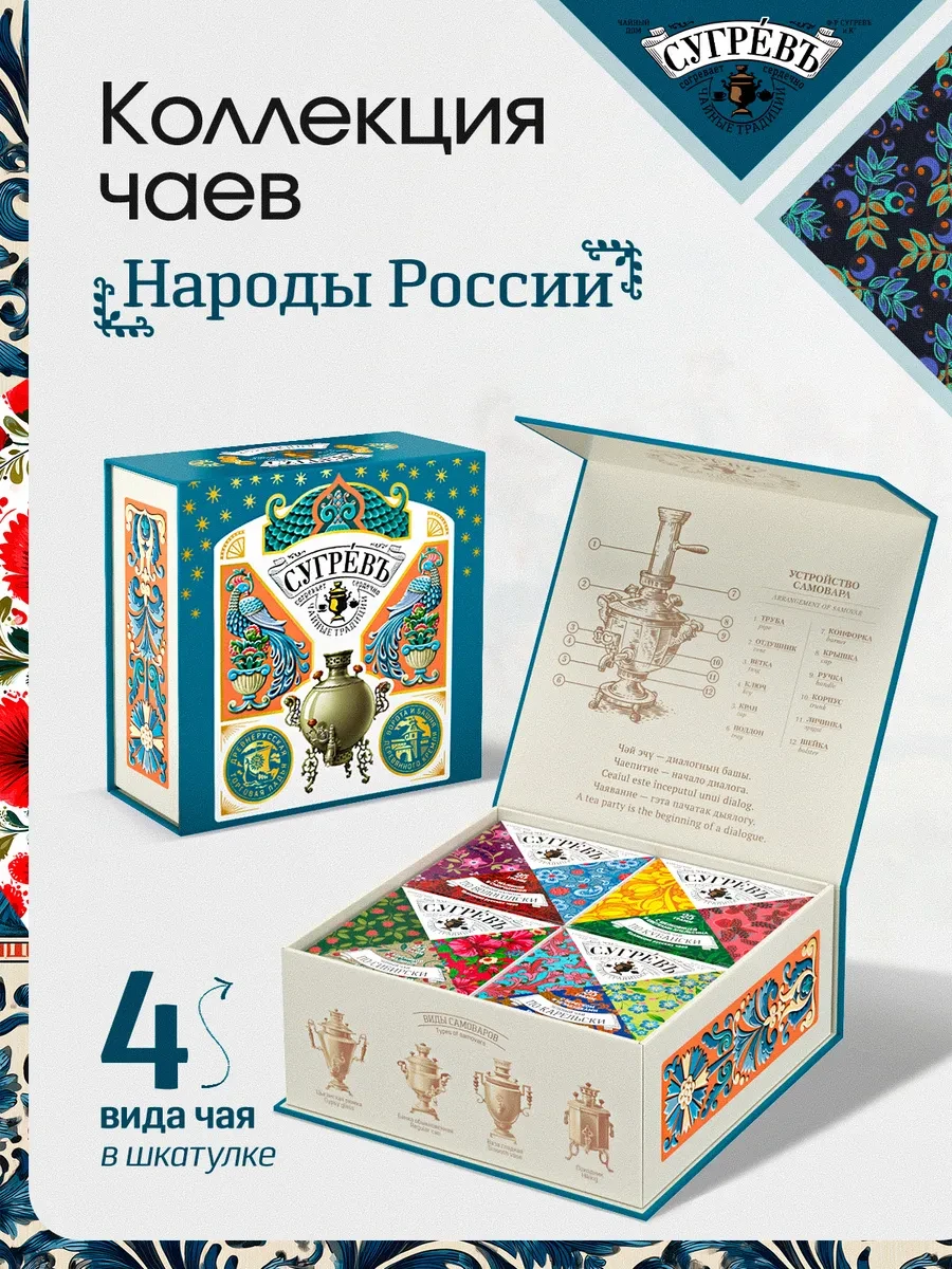 ⚡️ Чай в шкатулке подарочный набор, Сугревъ