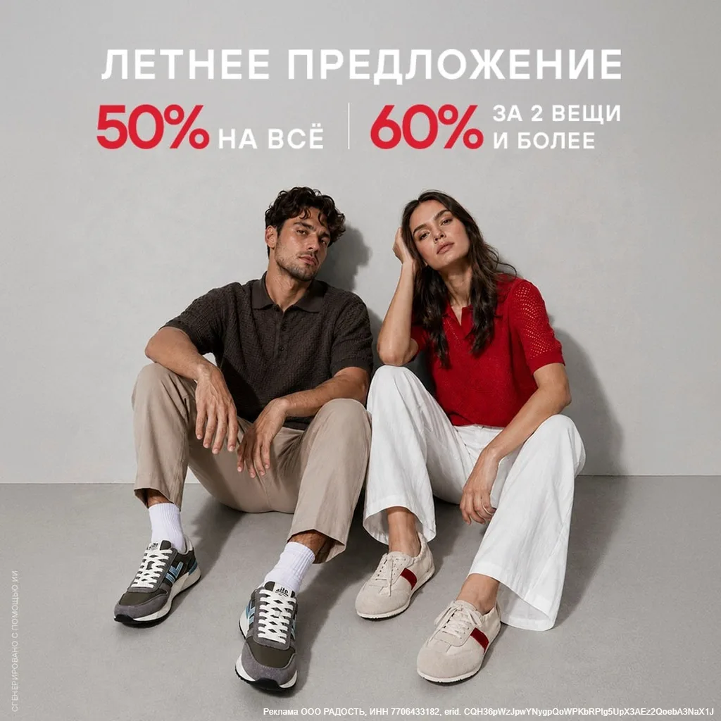 Летняя распродажа продолжается — скидки 50% на всё и 60% за 2 вещи и более 🌸

Если вы ждали знак: в