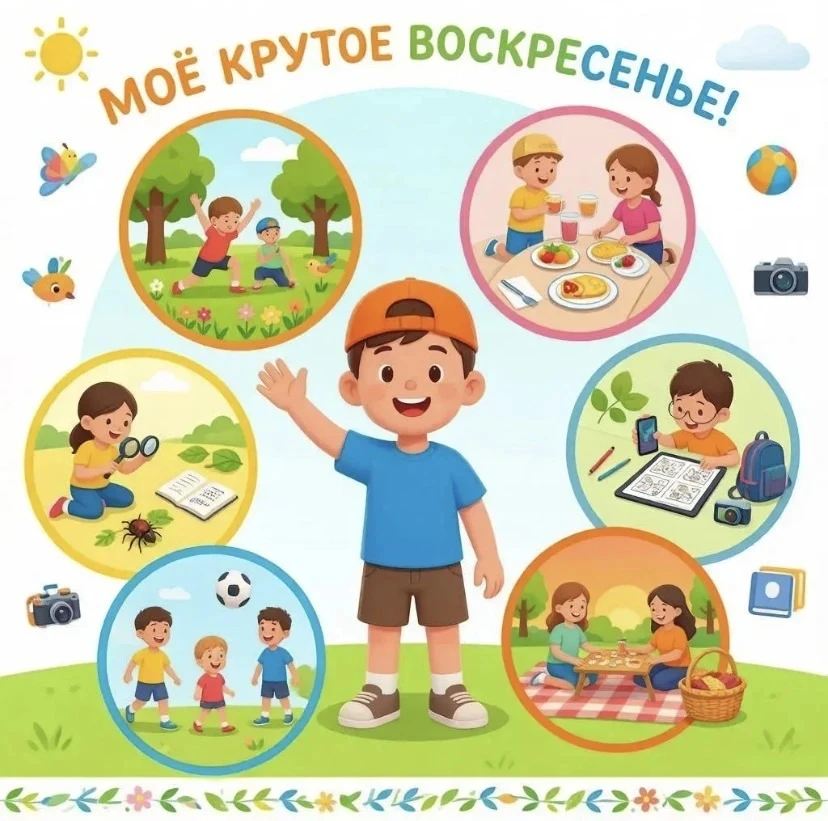 🌤️ Воскресный летний день с пользой: идеи для школьников ☀️

Привет, ребята! Воскресенье — отличный