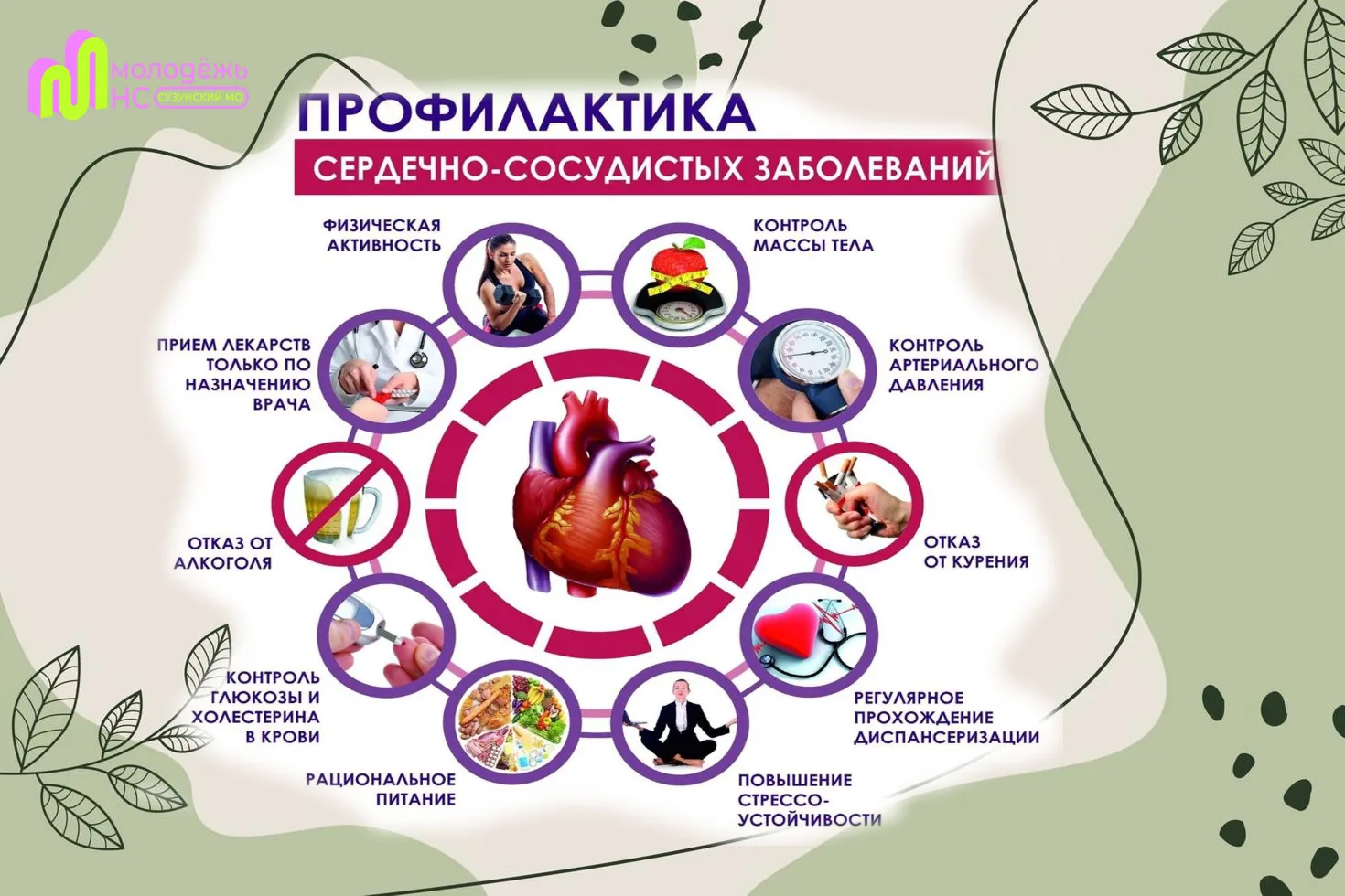 🎉 Внимание, молодёжь! С 10 августа стартует неделя профилактики сердечно-сосудистых за...
