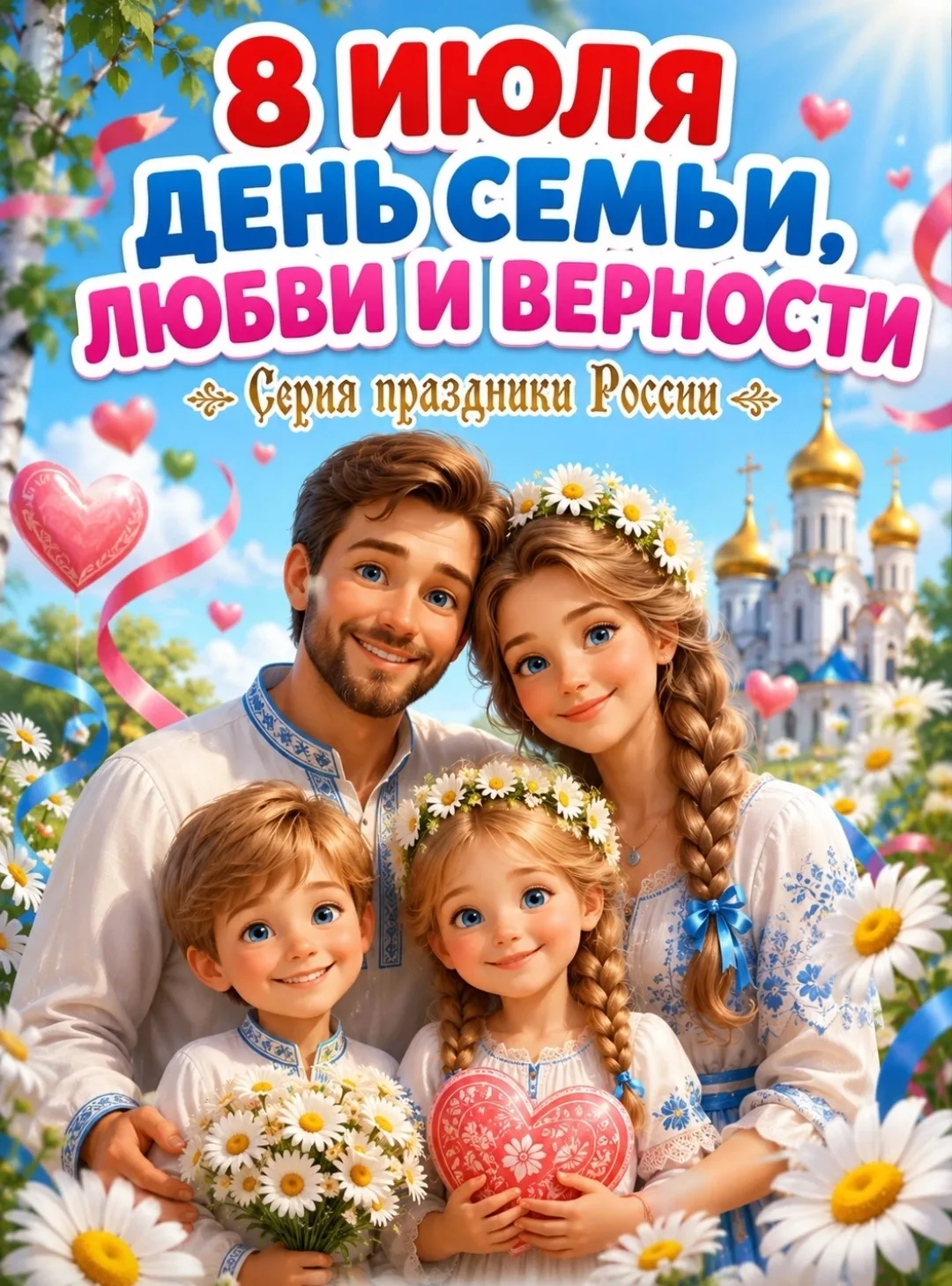 С Днём семьи, любви и верности, дорогие родители! 🌼🌸🌺
Пусть в ваших семьях всегда царят гармония 