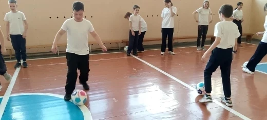 В рамках проекта "Футбол в школе"  в нашем лицее  проходят футбольные уроки физкультуры. Нас посетил