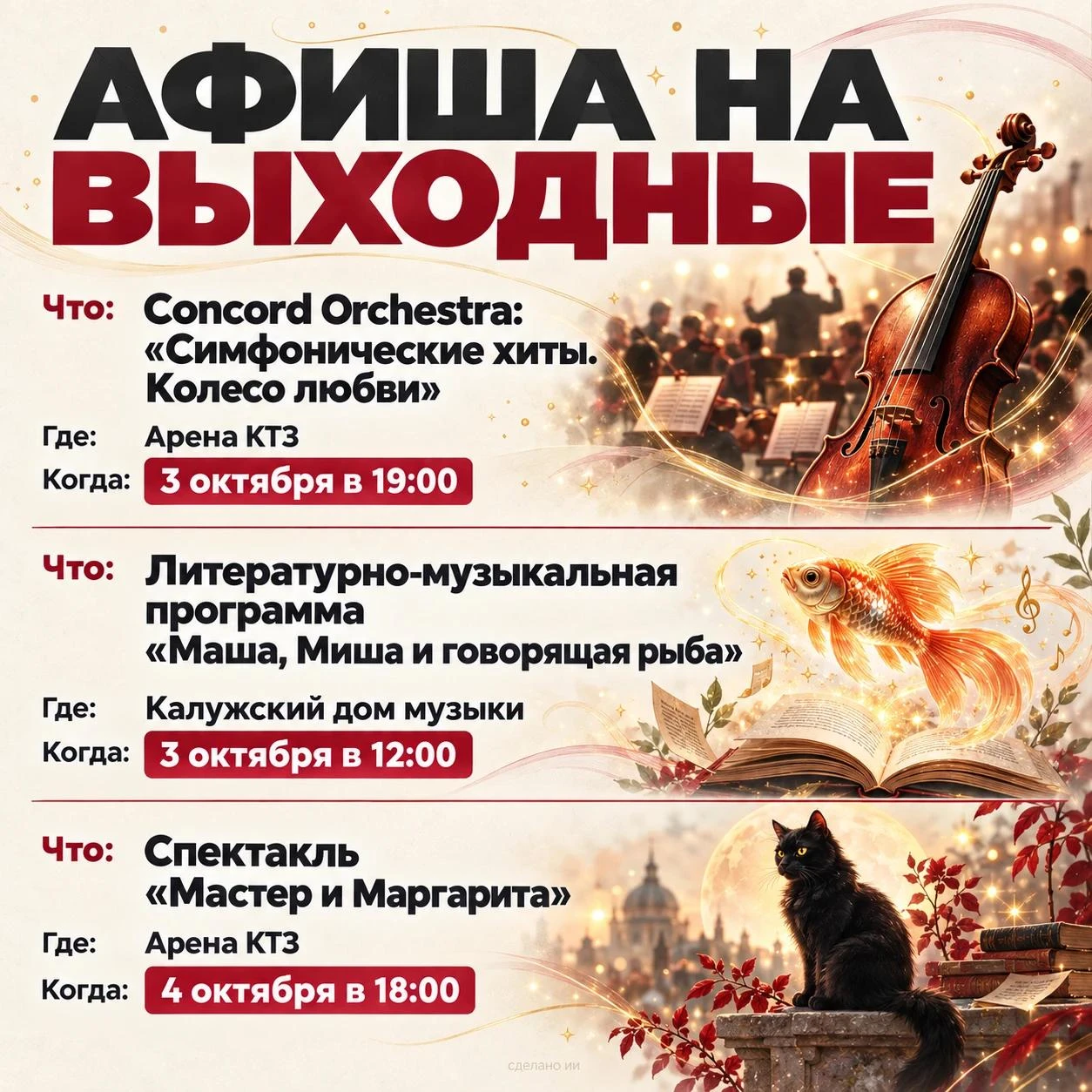 🎭 Калужане, ловите афишу на выходные