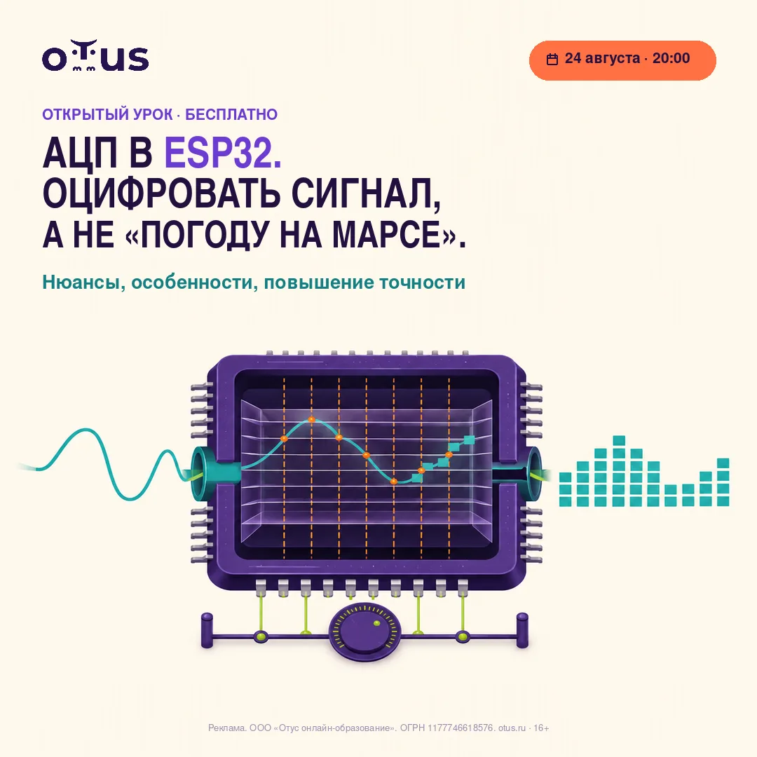 💻 АЦП в ESP32. Оцифровать сигнал, а не "погоду на Марсе". Нюансы, особенности, повышен...
