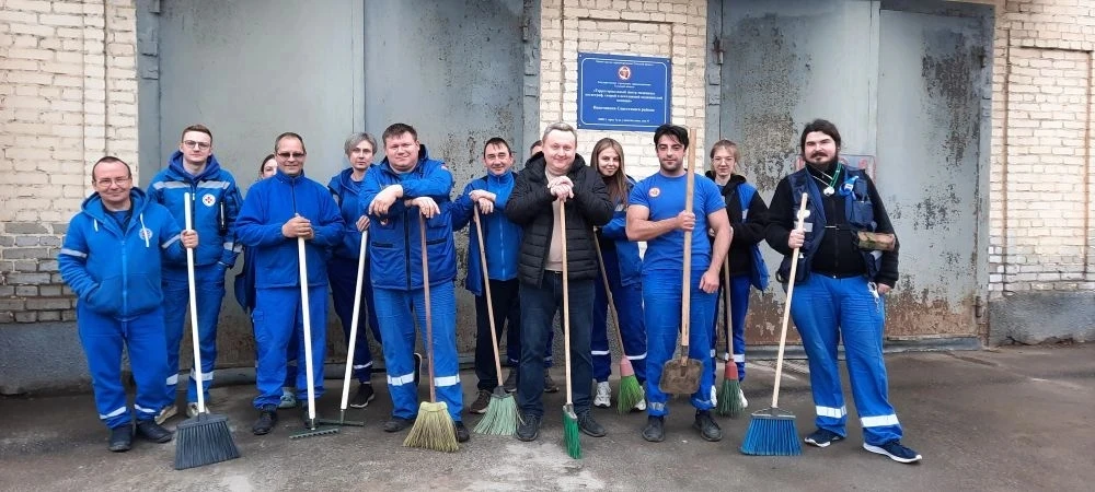 Сотрудники Тульского центра медицины катастроф приняли участие во Всероссийском субботнике