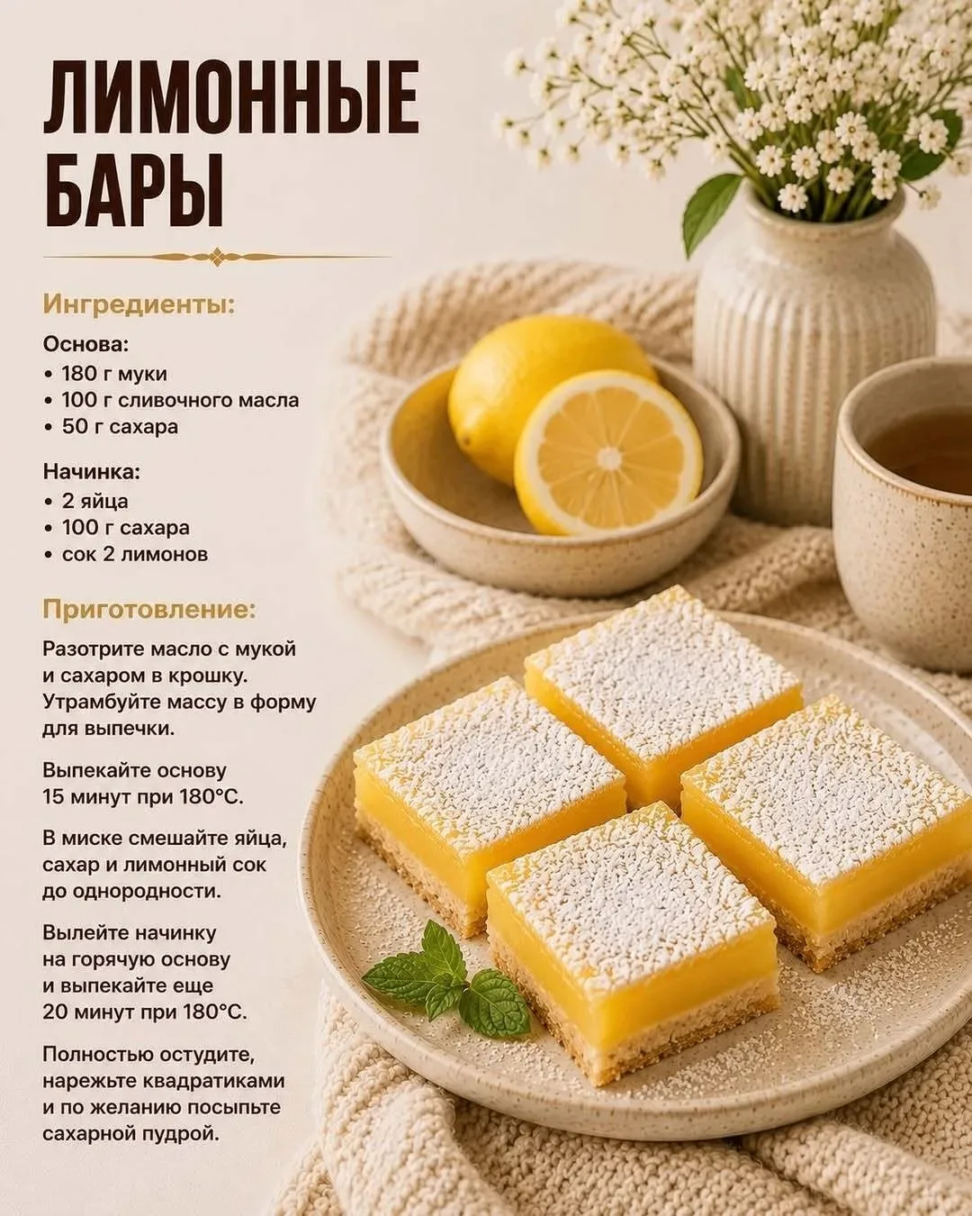 Лимонные бары