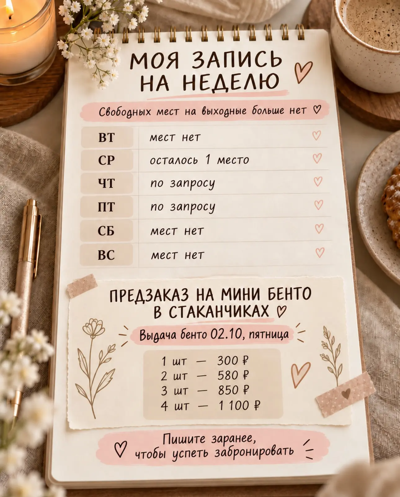 Делюсь записью на эту неделю 🤎