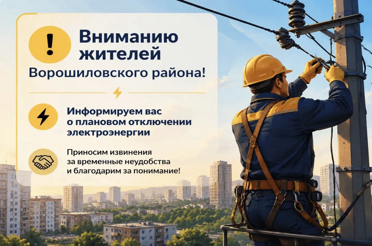 ⚠️ Уважаемые жители Ворошиловского района!