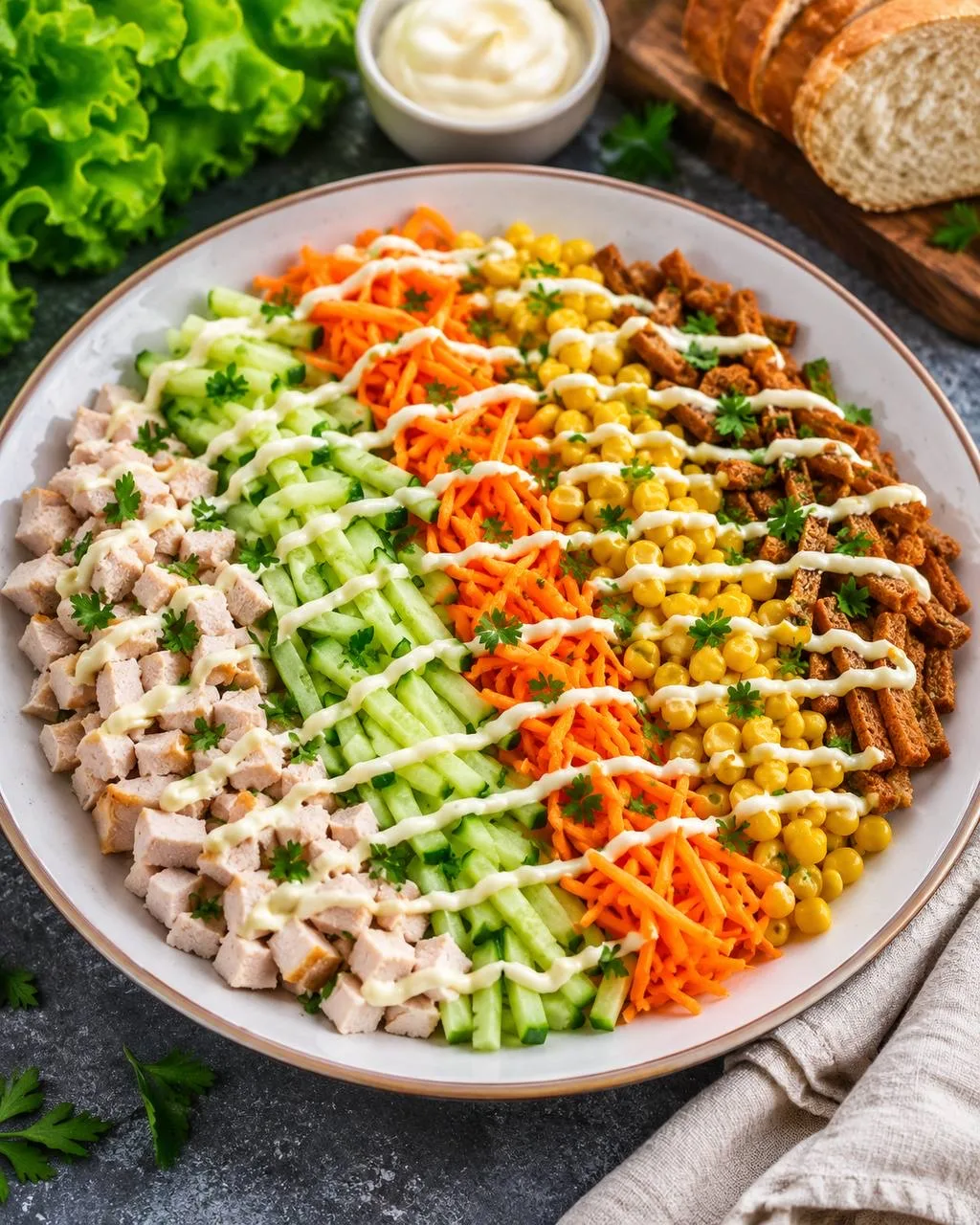 🥗 Салат «Полоски»