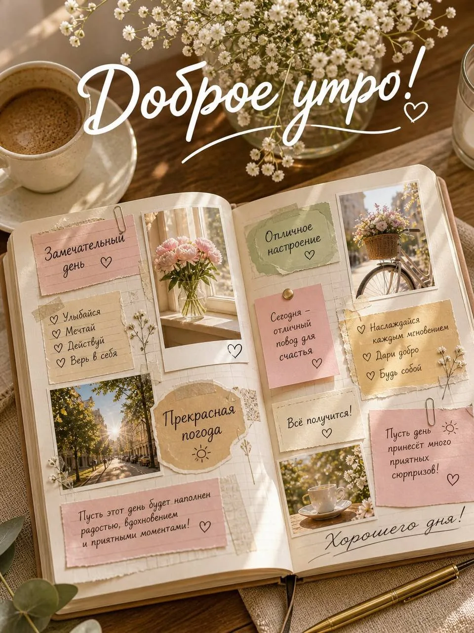 🌸 Доброе утро!
 
Пусть это утро станет началом дня, в котором будет больше лёгкости, уюта и заботы 